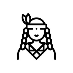 native icon thin linear style design isolated vector image