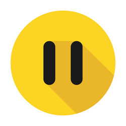 stop and pause icon interface media button vector image