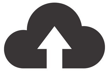 Upload symbol cloud storage with up arrow icon vector