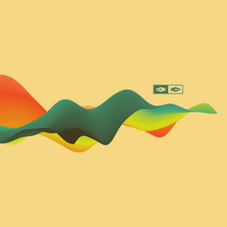 3d wavy background dynamic effect design template vector image