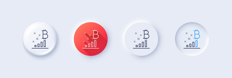 bitcoin graph line icon cryptocurrency analytics vector image