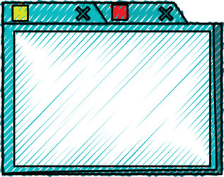 isolated simple browser window vector image