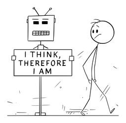 life in machine robot or artificial intelligence vector image