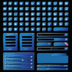 Web Interface Elements vector image