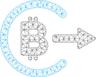 bitcoin cashout mesh network model vector image