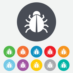 bug sign icon virus symbol software error vector image