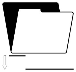 file folder with download arrow representing data vector image