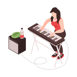 Isometric street musician vector