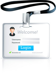 Login Form with Password Field vector image