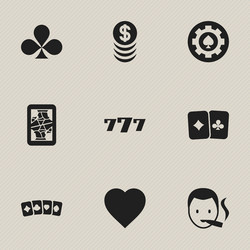 set of 9 editable game icons includes symbols vector image