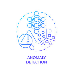 2d gradient thin linear icon anomaly detection vector image