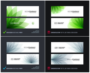 abstract set of horizontal website banners vector image