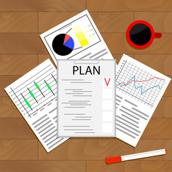 Economic planning checklist vector