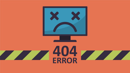 error 404 page internet problem or web vector image