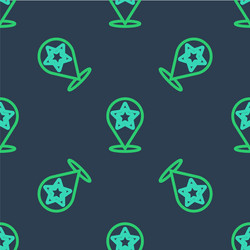 line map pointer with star icon isolated seamless vector image