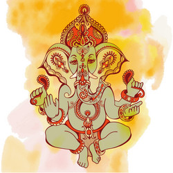 Lord Ganesha Sketch Vector Image