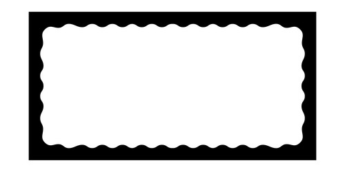 rectangle frame with wavy inner edges rectangular vector image