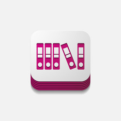 square button folder vector image