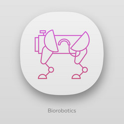 Biorobotics app icon dog-like robot robotic vector