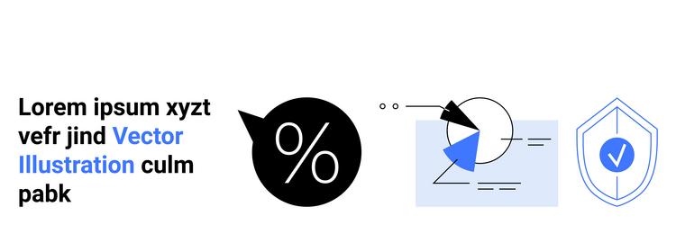 data visualization and secure solutions concept vector image