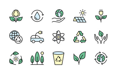 Eco friendly and alternative energy sources vector