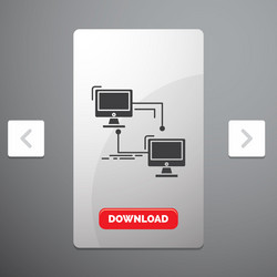local lan connection sync computer glyph icon vector image