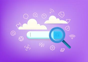 search in internet concept with bar vector image