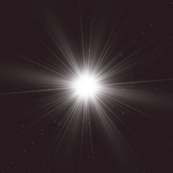 Shining star on black background golden color Vector Image
