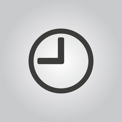 Time icon clock sound symbol flat vector