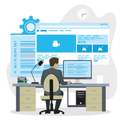 web developmentback-end and front-end developer vector image