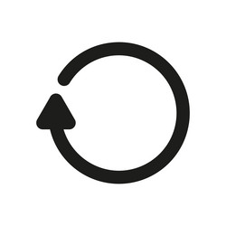 Circular Refresh & Rotation Arrow Icon vector image