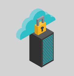 cloud computing data storage vector image