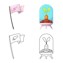 design of mars and space symbol collection vector image
