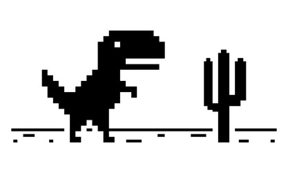 Dinosaur Game no Internet Vector Images (over 100)