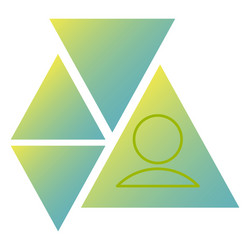 user profile sign web icon with check mark glyph vector image