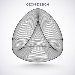 abstract 3d object triangular on pillow vector image