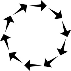 circular arrows for cycle repeat themes progress vector image
