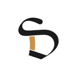 Initial letter ds logo or sd design Royalty Free Vector