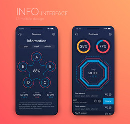 mobile application interface ui design stock vector image