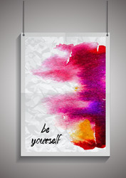 template of frame with poster placed vector image