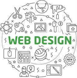 web design linear slide vector