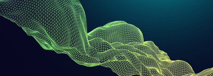 abstract background with waves 3d surface vector image