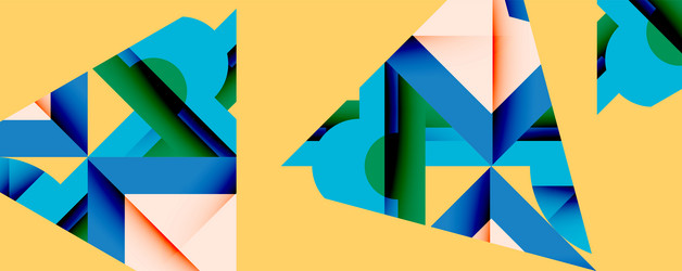 abstract geometric shapes overlap creating vector image