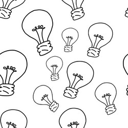 bulb seamless pattern design vector image