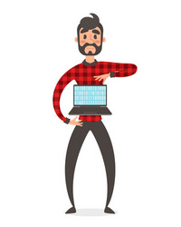 concept of programmer superhero people binary vector image