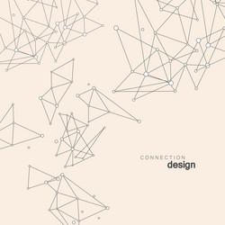 Abstract network background with dots and lines vector