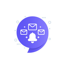 Email Alert Notification Icon vector image
