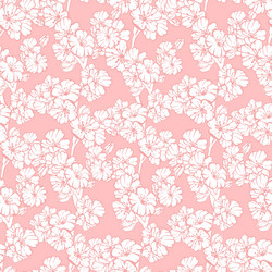 hand drawn seamless pattern of spring sakura vector image