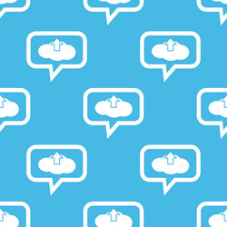 cloud upload message pattern vector image