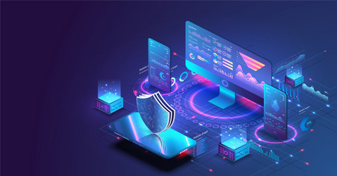 Data Security & Analytics vector image